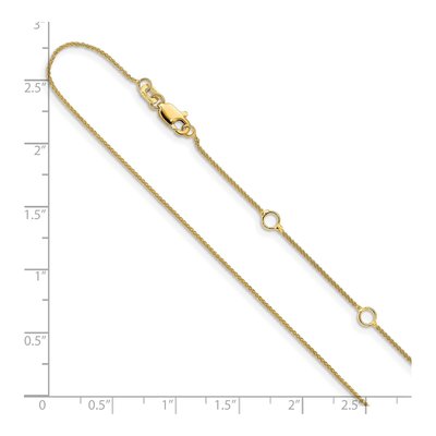 14K Yellow Gold 0.8mm Baby Wheat Chain – view 7