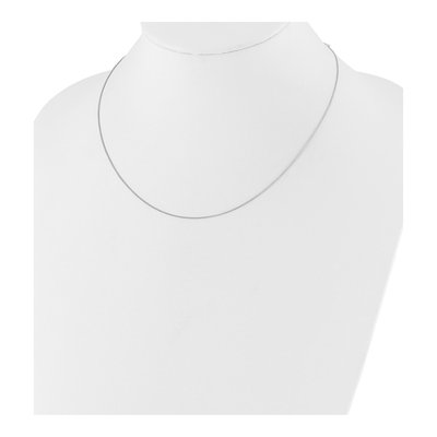 14K White Gold 0.8mm Wheat Chain – view 6