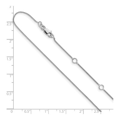 14K White Gold 0.8mm Wheat Chain – view 8