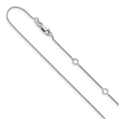 14K White Gold 0.8mm Wheat Chain