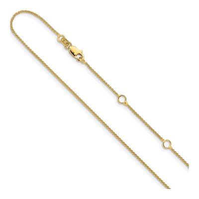 14K Yellow Gold 1mm Wheat Chain