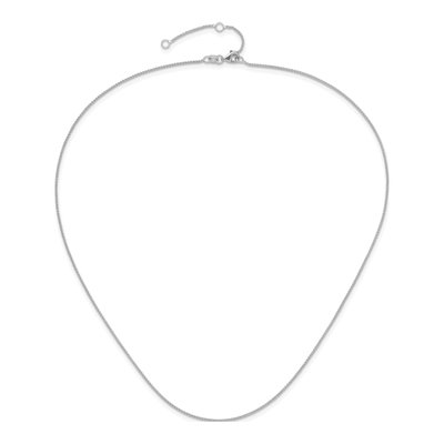 14K White Gold 1mm Wheat Chain – view 6