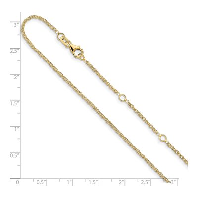14K Yellow Gold 1.5mm Diamond-Cut Rope Chain – view 7