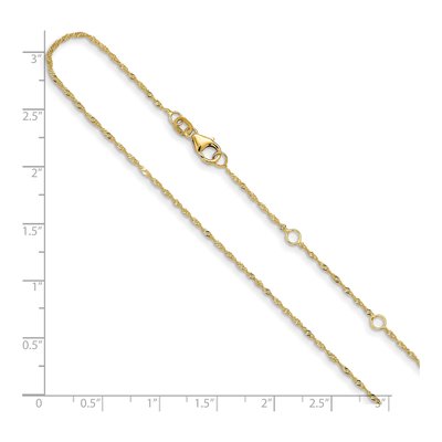 14K Yellow Gold 1.25mm Singapore Chain – view 7