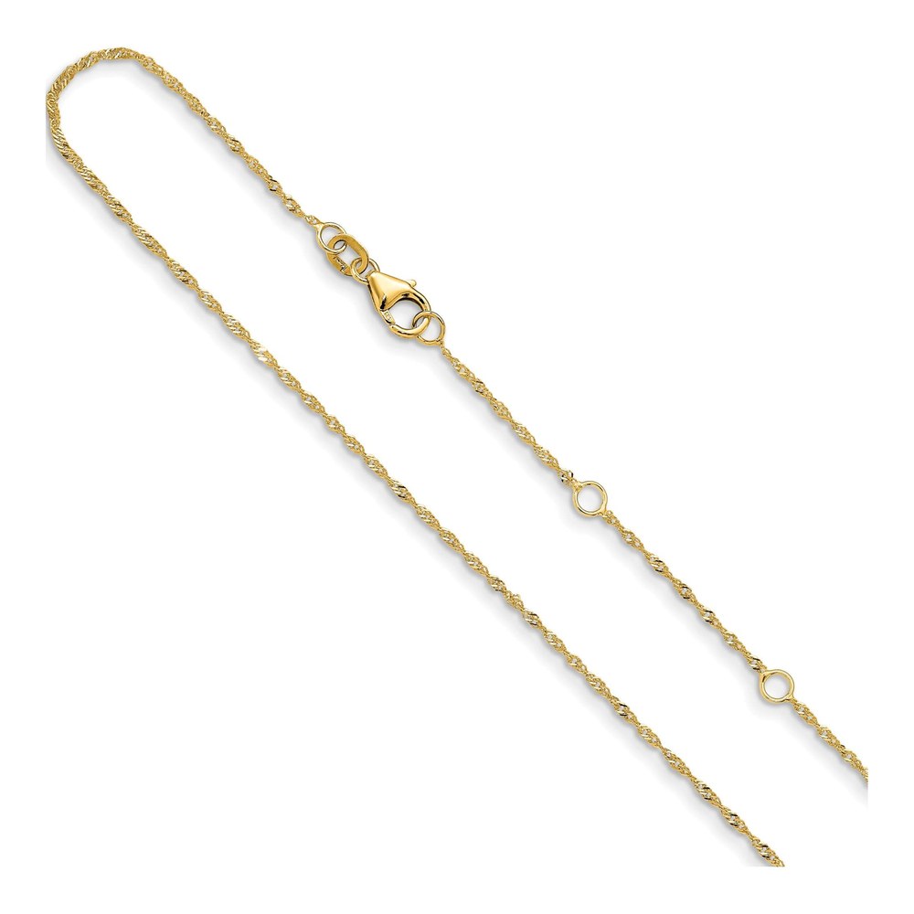 14K Yellow Gold 1.25mm Singapore Chain