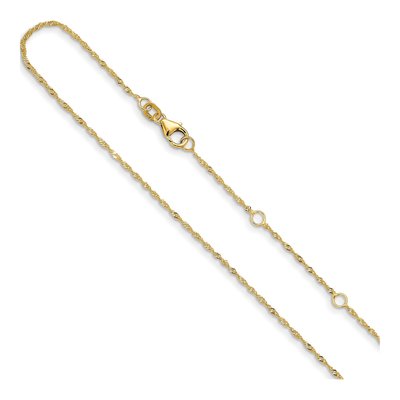 14K Yellow Gold 1.25mm Singapore Chain