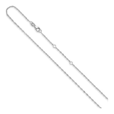 14K White Gold 1.25mm Singapore Chain – view 3