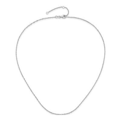 14K White Gold 1.25mm Singapore Chain – view 5