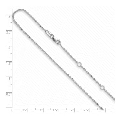 14K White Gold 1.25mm Singapore Chain – view 7