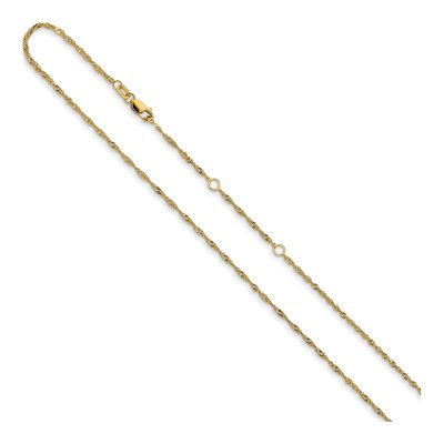 14K Yellow Gold 1.5mm Singapore Chain – view 4