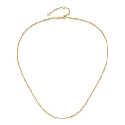 14K Yellow Gold 1.5mm Singapore Chain – view 6