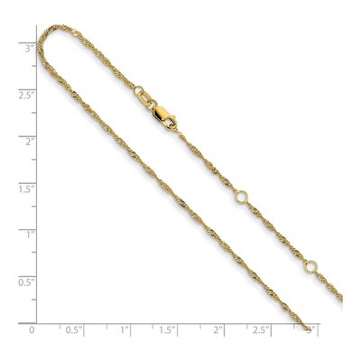 14K Yellow Gold 1.5mm Singapore Chain – view 8