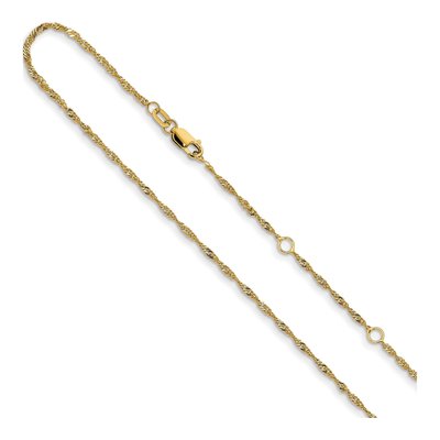 14K Yellow Gold 1.5mm Singapore Chain
