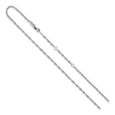 14K White Gold 1.5mm Singapore Chain – view 3