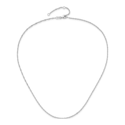 14K White Gold 1.5mm Singapore Chain – view 5
