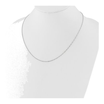 14K White Gold 1.5mm Singapore Chain – view 6