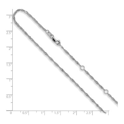 14K White Gold 1.5mm Singapore Chain – view 8