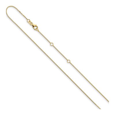 14K Yellow Gold 0.7mm Box Chain – view 3