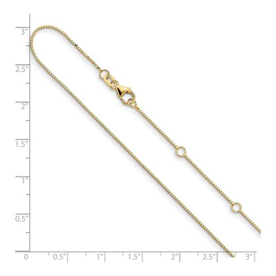 14K Yellow Gold 0.7mm Box Chain – view 7