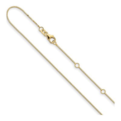 14K Yellow Gold 0.7mm Box Chain