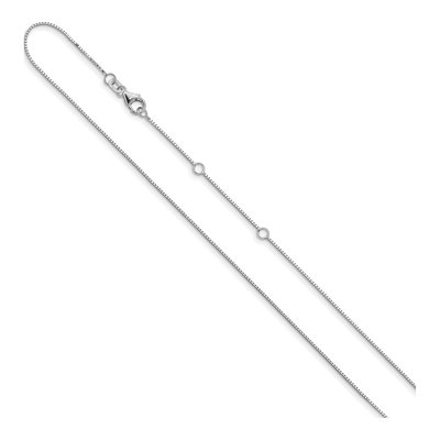 14K White Gold 0.7mm Box Chain – view 3