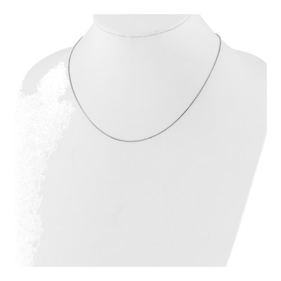 14K White Gold 0.7mm Box Chain – view 4