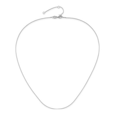 14K White Gold 0.7mm Box Chain – view 5