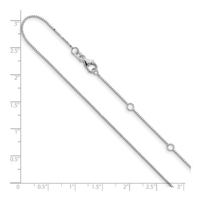 14K White Gold 0.7mm Box Chain – view 7