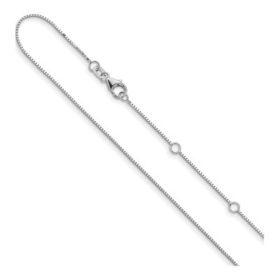 14K White Gold 0.7mm Box Chain
