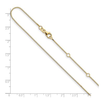 14K Yellow Gold 0.85mm Box Chain – view 7