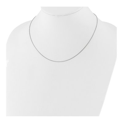 14K White Gold 0.85mm Box Chain – view 4