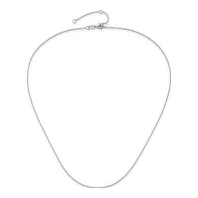 14K White Gold 0.85mm Box Chain – view 5