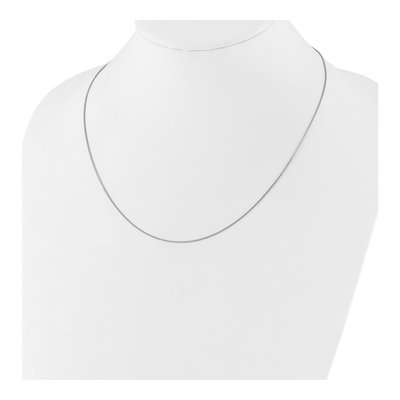 14K White Gold 0.85mm Box Chain – view 6
