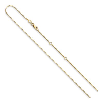 14K Yellow Gold 0.95mm Box Chain – view 3