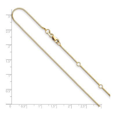 14K Yellow Gold 0.95mm Box Chain – view 7