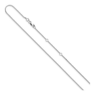 14K White Gold 0.95mm 95mm Box Chain – view 3