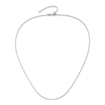 14K White Gold 0.95mm 95mm Box Chain – view 5