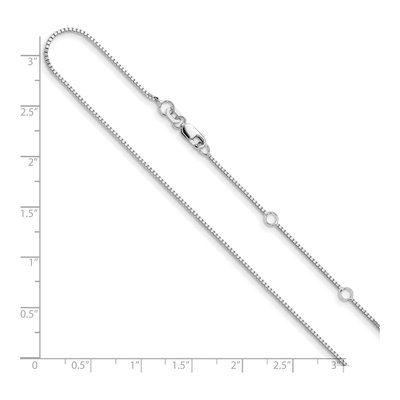 14K White Gold 0.95mm 95mm Box Chain – view 7