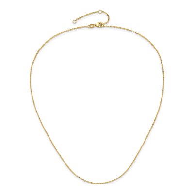 14K Yellow Gold 1.2mm Flat Cable Chain – view 5