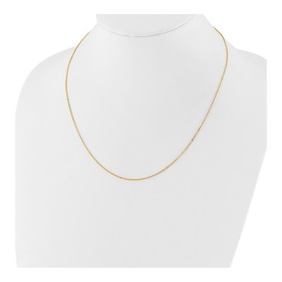 14K Yellow Gold 1.2mm Flat Cable Chain – view 6