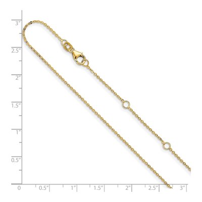 14K Yellow Gold 1.2mm Flat Cable Chain – view 7