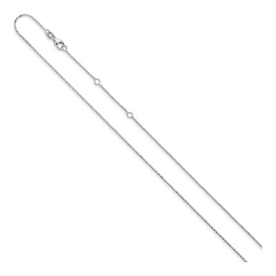14K White Gold 1.2mm Flat Cable Chain – view 3