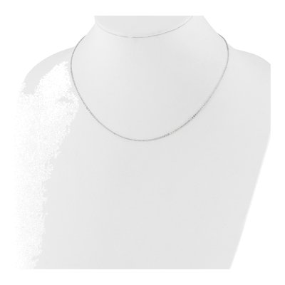 14K White Gold 1.2mm Flat Cable Chain – view 4