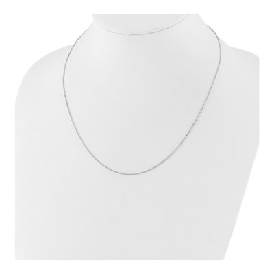 14K White Gold 1.2mm Flat Cable Chain – view 6