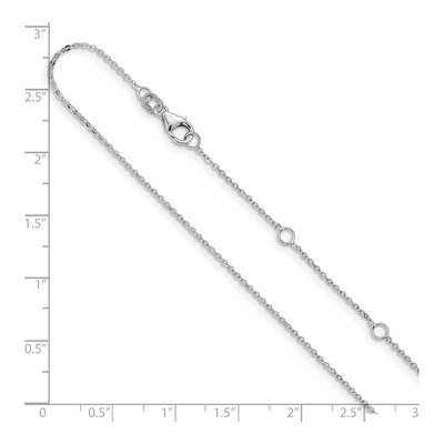 14K White Gold 1.2mm Flat Cable Chain – view 7