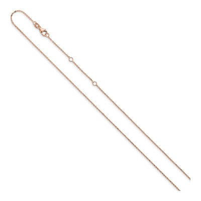 14K Rose Gold 1.2mm Flat Cable Chain – view 3