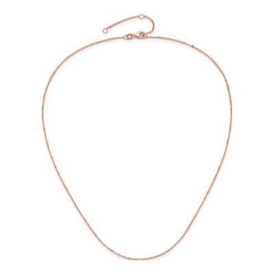 14K Rose Gold 1.2mm Flat Cable Chain – view 5