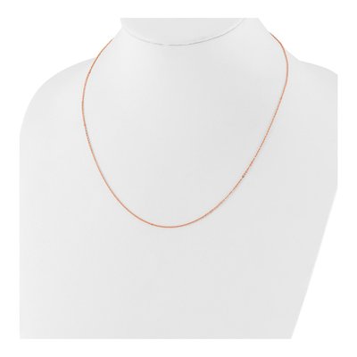 14K Rose Gold 1.2mm Flat Cable Chain – view 6