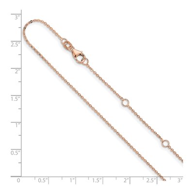 14K Rose Gold 1.2mm Flat Cable Chain – view 7