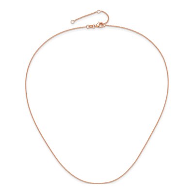 14K Rose Gold 1.25mm Round Cable Chain – view 5